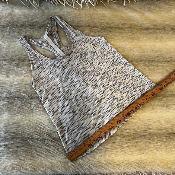 LULULEMON Salute the Sun Tank Top 2 Tie Back Tiger Space Dye Black White Baggy - Picture 7 of 10